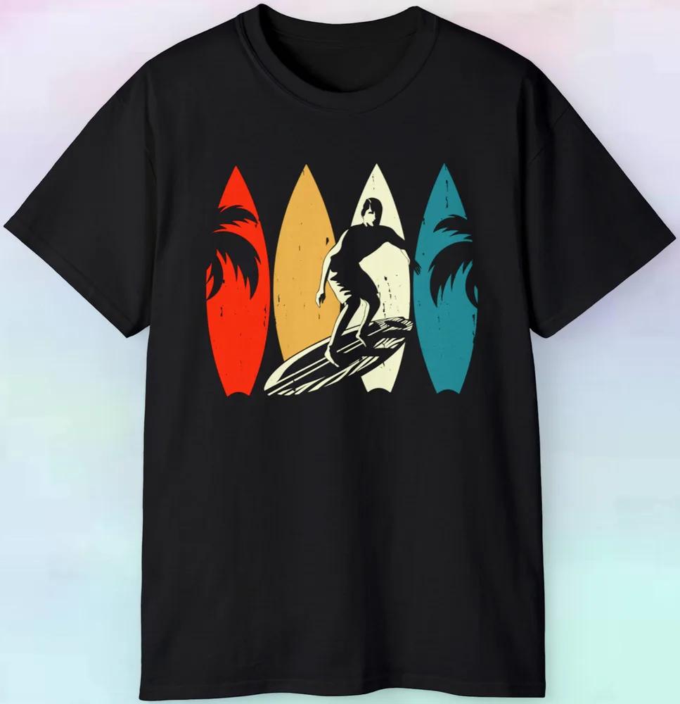 Men's T-Shirt Retro Surfing Graphic Tee Outdoor Sports Top S-5XL High Quality 100%Cotton Short Sleeve