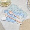 Snap Button Fixed Utensil Pouch Lightweight Tableware Storage Bag Forks Spoons Organizer  Picnic
