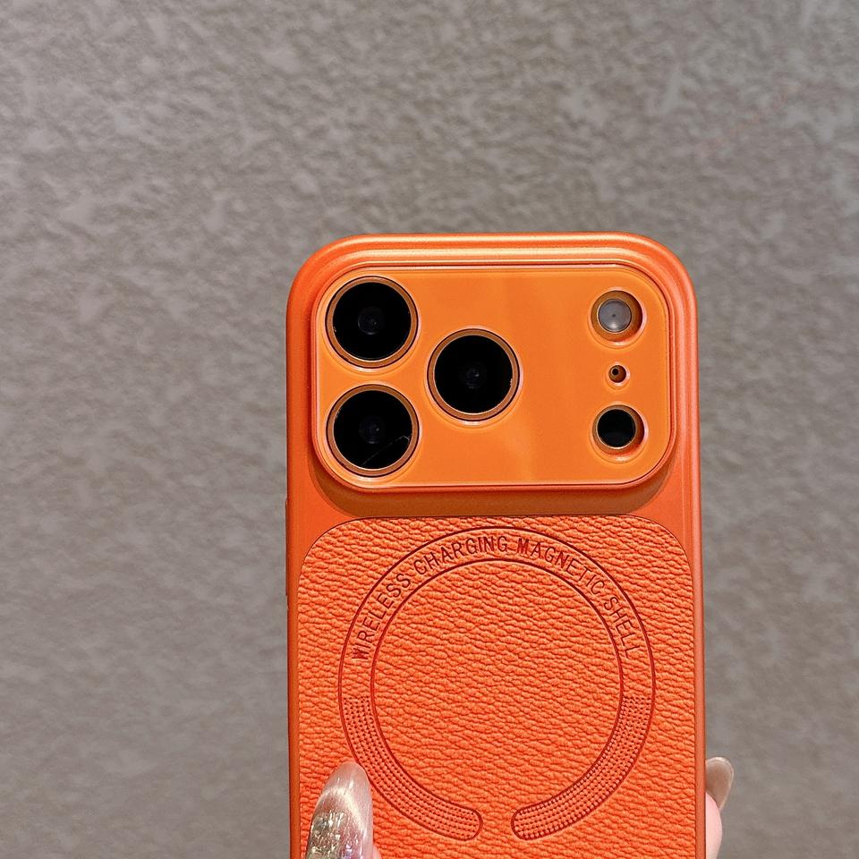 Официальный кожаный магнитный чехол для телефона для iPhone 17 Air 13 14 15 16 17 Pro Max Magsafe Роскошный ударопрочный жесткий защитный чехол