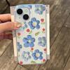 Масляная живопись синие цветы Чехол для телефона Для iPhone 17 17Air iPhone 13 11 14 12 15 16 Pro Max Весенние товары Матовый ударопрочный чехол