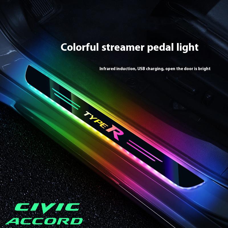 Car Wireless LED Threshold Light Accessories For Honda Type R Accord Civic Passport HR-V City CR-V FIT WR-V Jazz Pilot Odyssey CH5