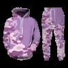Новый осенний камуфляжный комплект с капюшоном/брюками/костюмом для мужчин, повседневный свитер с капюшоном, толстовка, спортивный костюм из 2 предметов, мужская одежда, костюм