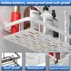 Bathroom Aluminum Shelf Shower No Drill Wall Mounted Organizer Rectangular Storage Rack