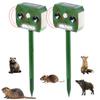 Dawnlord Animal Repellent Set of 2 Away and All Other Pests with Ultrasonic and LED Flashing Infrared Sensor Activates Only When Needed IP67