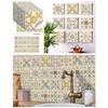24pcs Art Tile Self-adhesive Wall Sticker Kitchen Wallpaper Murals Waterproof Decals For Living Room Bathroom Decor