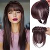 LISI HAIR 1pc Elegant Women's Clip-In Synthetic Bangs With Braid Design Fiber Hair  For Women Accessories