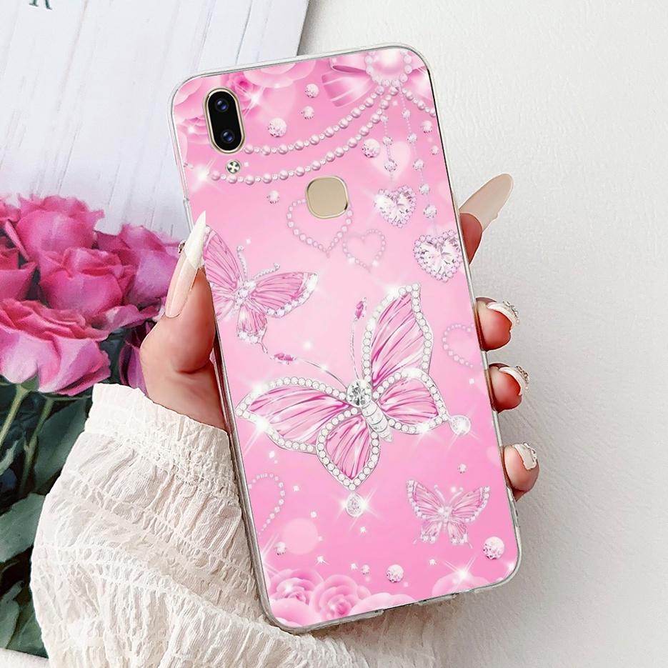 Чехол для Vivo V9 Youth 1727 1726 Милый Чехол с Рисунком Сердечка Мягкий Тонкий Чехол для Телефона Для Vivo Y85 Y89 V 9 Youth VivoV9 6GB Fundas