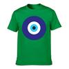 Unisexs Cotton Short Sleeve Tshirt With Classic Evil Eye Graphic Casual Crew Neck Tee Breathable Soft Fabric Fashionable Lucky