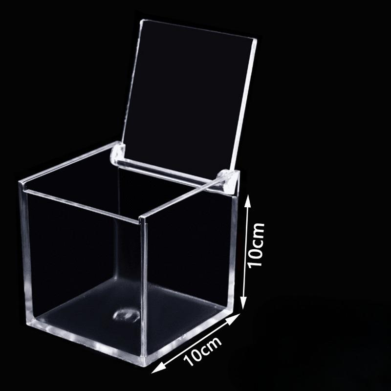Transparent Flip-top BoxSquare Packaging Box Storage Box Thickened Micro-landscape Display Injection-molded Square Box