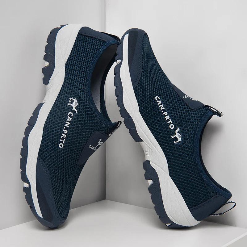 Fashion Summer Shoes Men Casual Shoes Air Mesh Outdoor Breathable Slip-on Man Flats Sneakers Comfortable Water Loafers Size 46