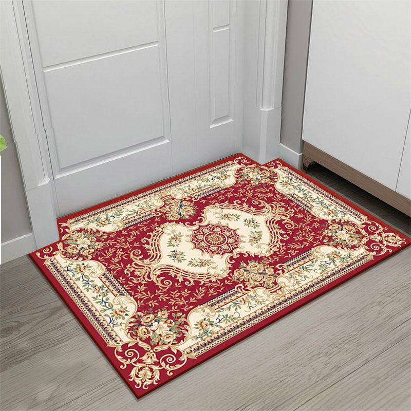European Style Modern Non-Slip Water-Absorbing Door Mat, Machine Washable Entrance Carpet