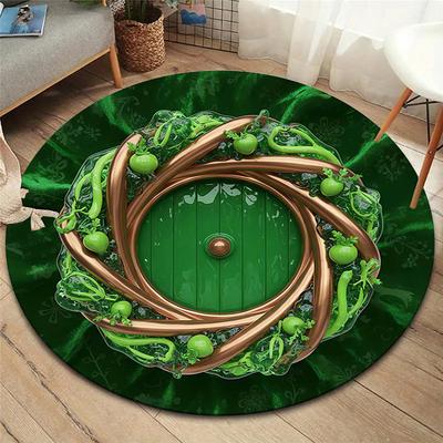 Круглый ковер Vortex Crossing Gate, Ковер для гостиной, спальни, дивана, игровой комнаты, Декор, Нескользящий коврик для пола
