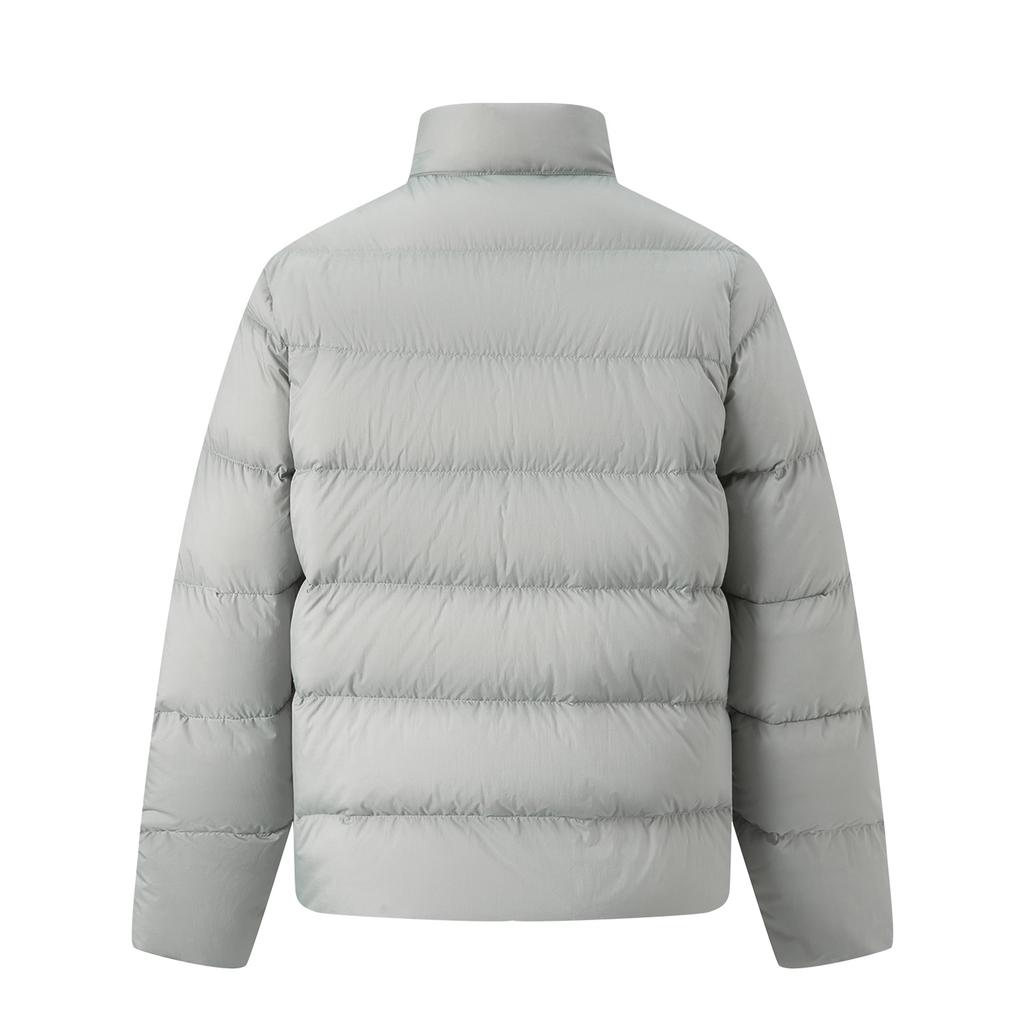 Li Ning Sports Trend Series однотонный пуховик с воротником-стойкой на молнии с длинным рукавом мужская верхняя одежда Moon-Surface-Gray AYMU353-3