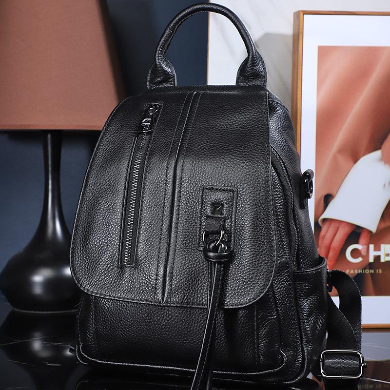 Женский рюкзак из натуральной кожи, мягкая воловья кожа, большая вместимость, сумка для мамы