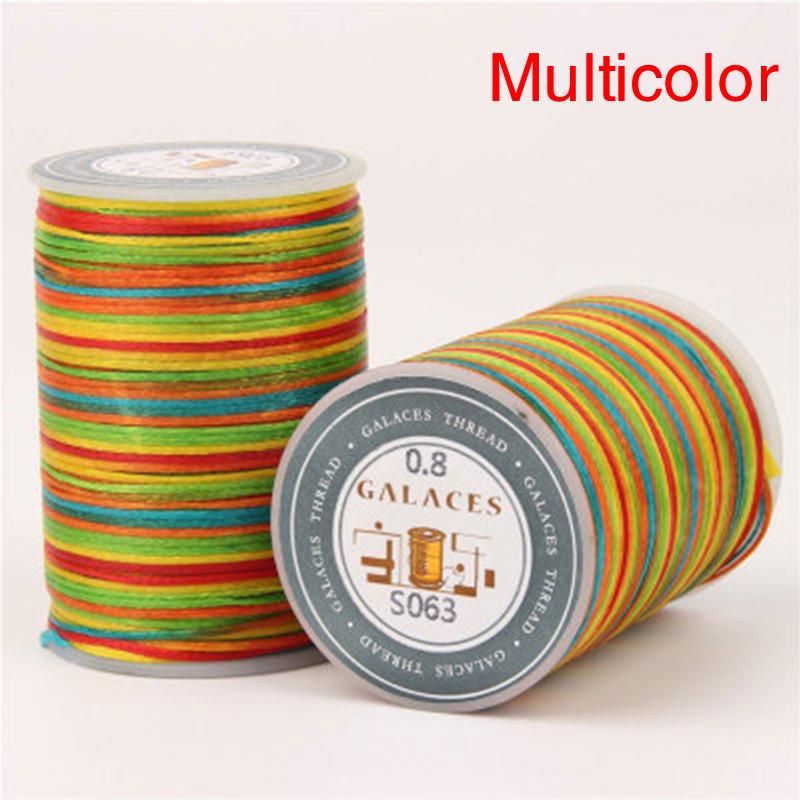 1 рулон шнура для вышивания, 0,8 мм, 90 м, плоская вощеная нить, шнур для шитья, полиэстера, 150D, кожа