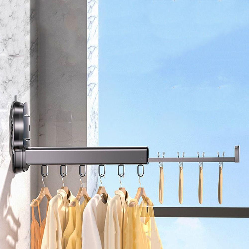 Wall Mounted Folding Clothes Rack Large Capacity Laundry Hanger Lingerie