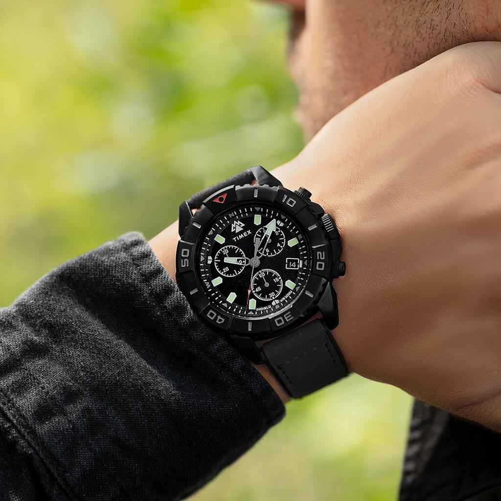 Expedition North Watch Кварцевые 10 АТМ Водонепроницаемые Минеральное Стекло Черный Циферблат TW2W16000 [TIMEX] Мужские [Оригинал]