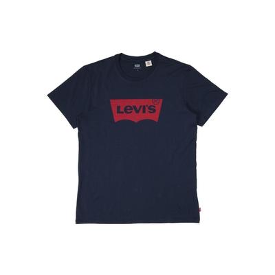Мужская футболка с коротким рукавом с принтом надписи Levis, топы, темно-синий 17783-0199