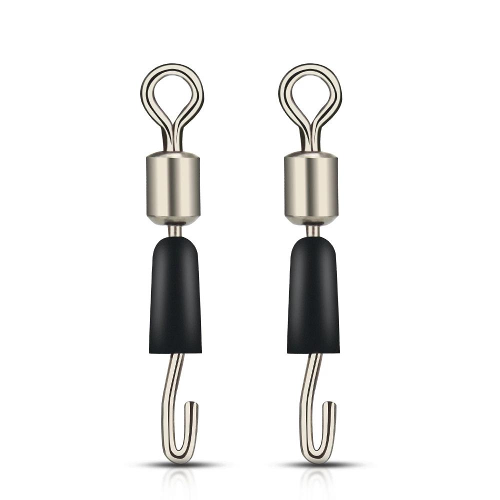 Fast Link Fishing Swivels Solid Rings Rolling Fast Connector Fishing Hook Bearing Swivel