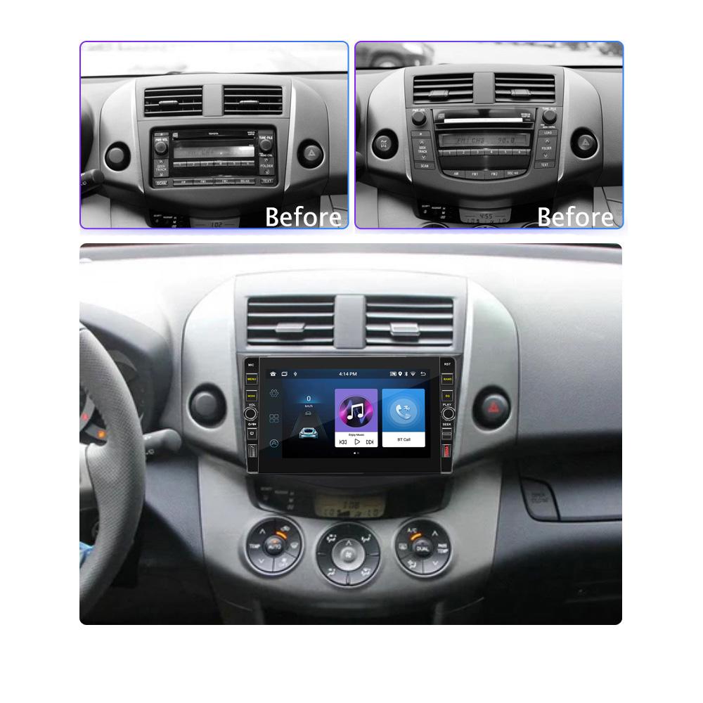 8-дюймовый автомобильный Android-радио для Toyota RAV4 2007-2012 с кнопочной ручкой 2din мультимедийный стерео видеоплеер WIFI GPS 1 + 32 ГБ