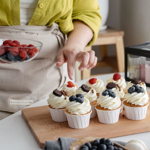 Latikaly Muffin Cups, 100-Count, Cake Molds, Baking Cups, Paper, Disposable, Peel-Off, Heat-Resistant, Waterproof, Oil-Resistant, DIY Baking Supplies