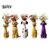 Small Vase Quirky Dog Handcrafted Whimsical Animal Flower Resin Decorative Floral Plants for Desk Shelf Boho Home Decor Gift Lovers Table Centerpiece
