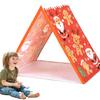 Gingerbread Christmas Tent for Kids 45" X 33" Brown Christmas Sleepover Tent Gingerbread House Play Tent for Home Indoor Xmas Holiday Party Decor