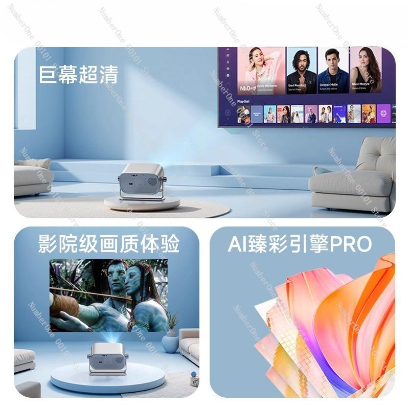 Ultra-HD Smart Projector for Home and Dormitory,Mobile Phone Screen Projection,Bedroom Wall Projector for Movie Night