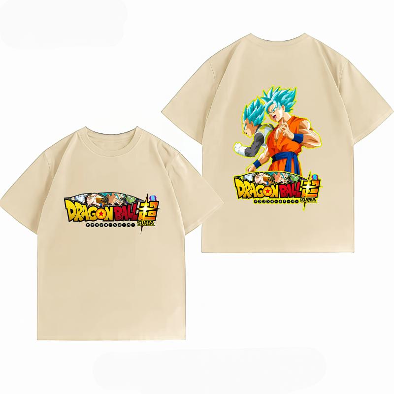 Dragon Ball Super Goku Vegeta 100 Cotton Unisexs TShirt Summer New Unisexs Clothing Casual Short Sleeve Anime Print Tee