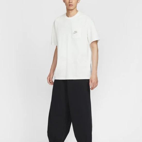 Nike Мужская футболка-пуловер комфортного кроя с коротким рукавом белого цвета HQ9241-133