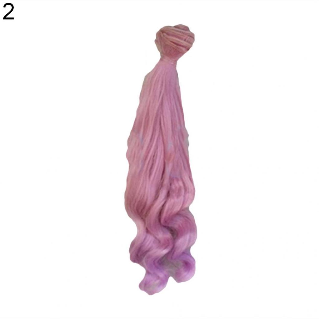 Smooth Natural Color Extension Long Curly Hair BJD SD Wigs Doll Accessories