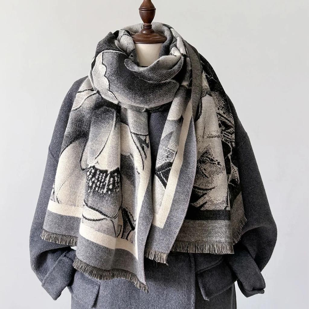Зимний шарф Кашемир Пашмина Шали и палантины Одеяла Шарфы Женщины Сохраняют тепло Bufanda Mujer Пончо Палантин