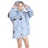 Kids Wearable Blanket Hooded Sweatshirt Cozy Cotton TV Fall Winter Home Use