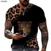 Animal World Leopard 3D Printed Mens Womens T-shirts HD Short-sleeved Oversized Summer Fashion Trend Loose Short-sleeved Tops