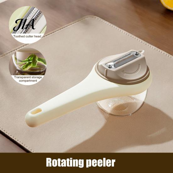 Vegetable Peeler with Storage Box, Shark Serrated Stainless Steel Swivel Safe Peeling Tool for Kitchen Blade Peeler, Efficient Easy Cleaning