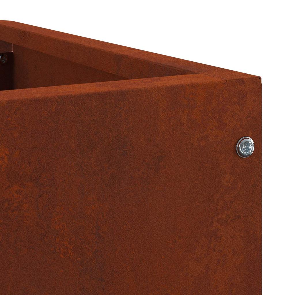 Corner Planter Rusty 60 x 60 x 35 cm Weathering Steel