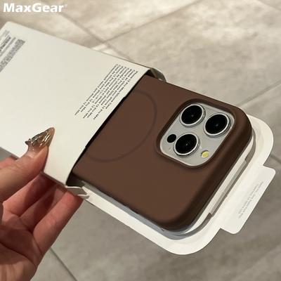 Роскошный чехол из жидкого силикона для iPhone 16E 16 15 14 Plus 13 12 Pro Max 11 для магнитной беспроводной зарядки Magsafe, противоударная накладка