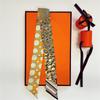 Long Mulberry Silk Scarf Bag Tie Lady Neck Skinny Scarves Hairband Foulard Giraffe Print Brand Lady Neckerchief Ribbon