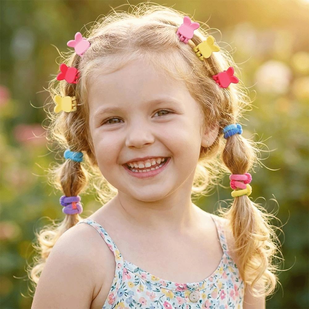 875Pcs Colorful Kids Hair Accessories Set Sweet Hair Clips Elastics Ponytail Holders For Girls