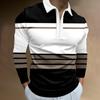 Men Fashion Spring Autumn Polyester Polo Shirt 3D Digital Print Casual Golf Polo Shirt Tops