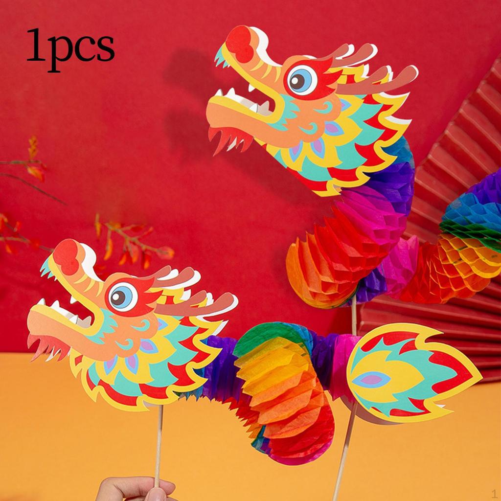 Chinese Paper Dragon Pick Toys Year Garland Decoration for Party Spring Festival