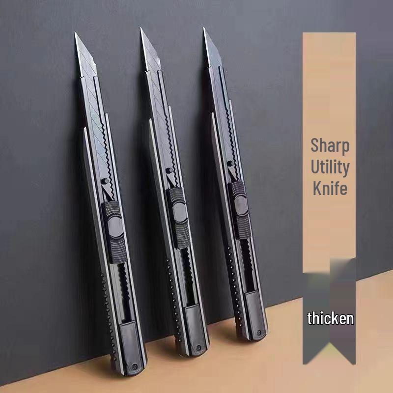 Универсальный нож из высокоуглеродистой стали с черным лезвием для резки обоев и художественных работ