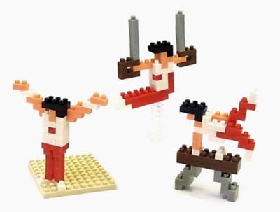 Nanoblock x Макото Одзу Гимнастика (Конь гимнастический & Кольца гимнастические & Пол) [Элемент]
