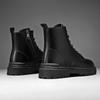 Мужские высокие кожаные ботинки Martin в британском стиле черного цвета для осени, повседневные и модные