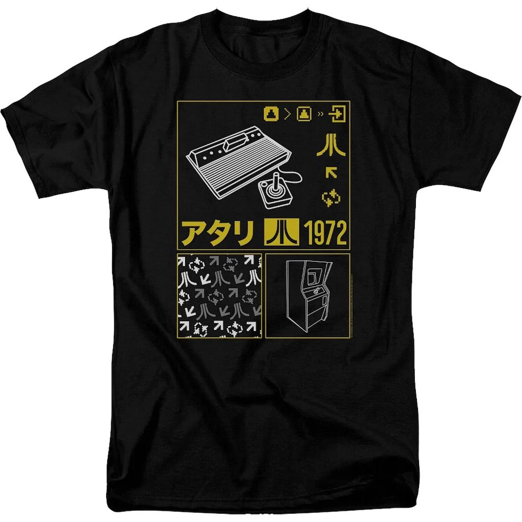 2025 Классическая футболка Console Atari American Cotton Мужская и женская свободная футболка с круглым вырезом Летние топы Одежда