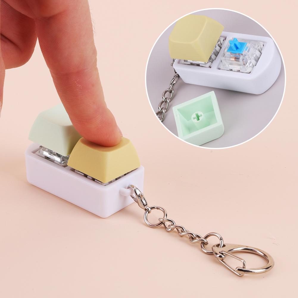 Keyboard Fidget Fidget Clicker 2 Keys Stress Relief Button Mechanical Keyboard Fidget Button Relief Stress Gifts for Adults