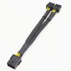 20cm Braided Y-Splitter GPU Power Cable, PCIe 8 Pin Female to Dual 8 Pin (6+2) Male Extension Cord, 18AWG Thick Wire for Desktop Graphics Video Card