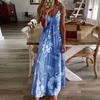 IHUASU Spring Summer Women's Dress Slimming Long Floral Slip Dress