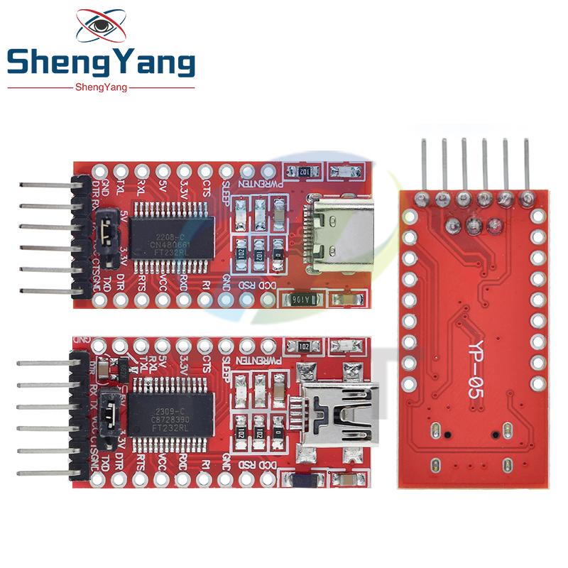 TZT 1/2/5PCS FT232RL FTDI USB 3.3V 5.5V to TTL Serial Adapter Module for Arduino FT232 Pro Mini USB TO TTL 232