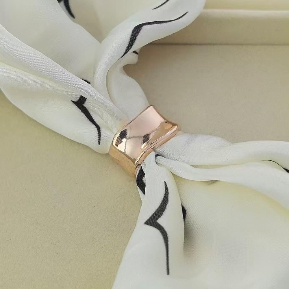 Smooth Irregular Bow Scarf Buckle Multifunctional Shawl Clasp Clothes Corner Clip Knotted Button